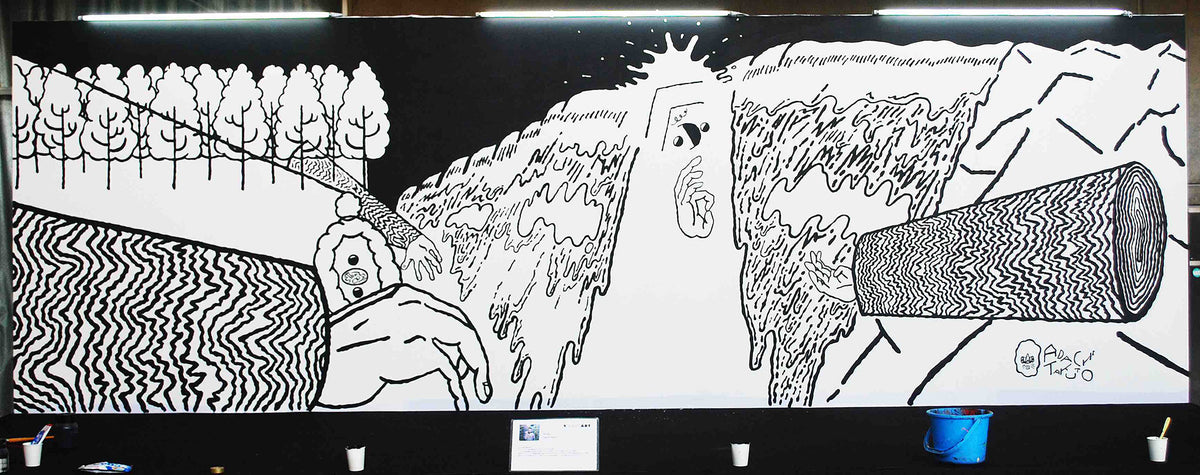 壁画,2015年,5 × 1.8m